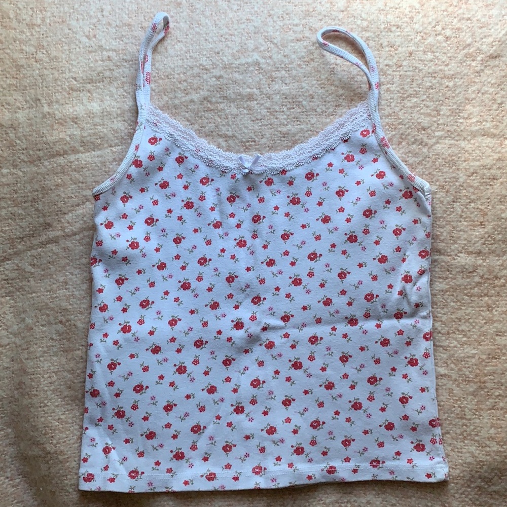 Brandy Melville Skylar Lace Bow Tank